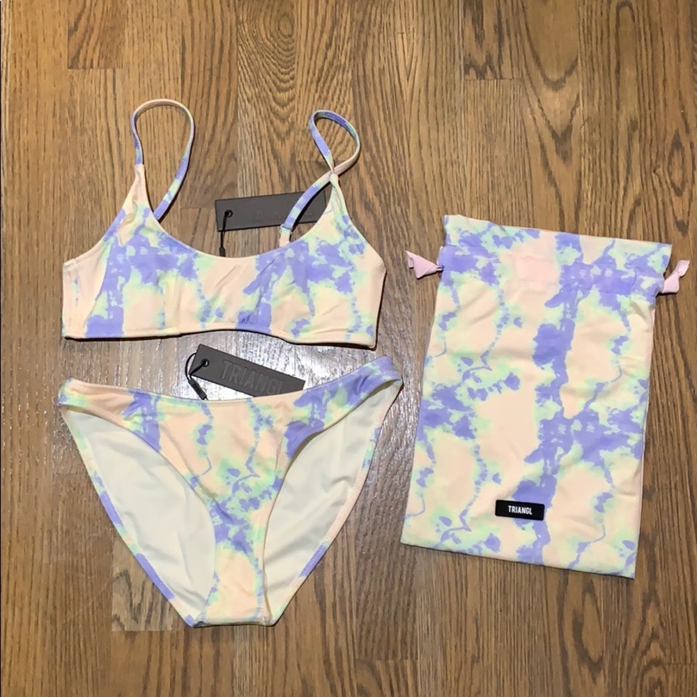 NWT Triangl Rina - Tie Dye bikini and bag